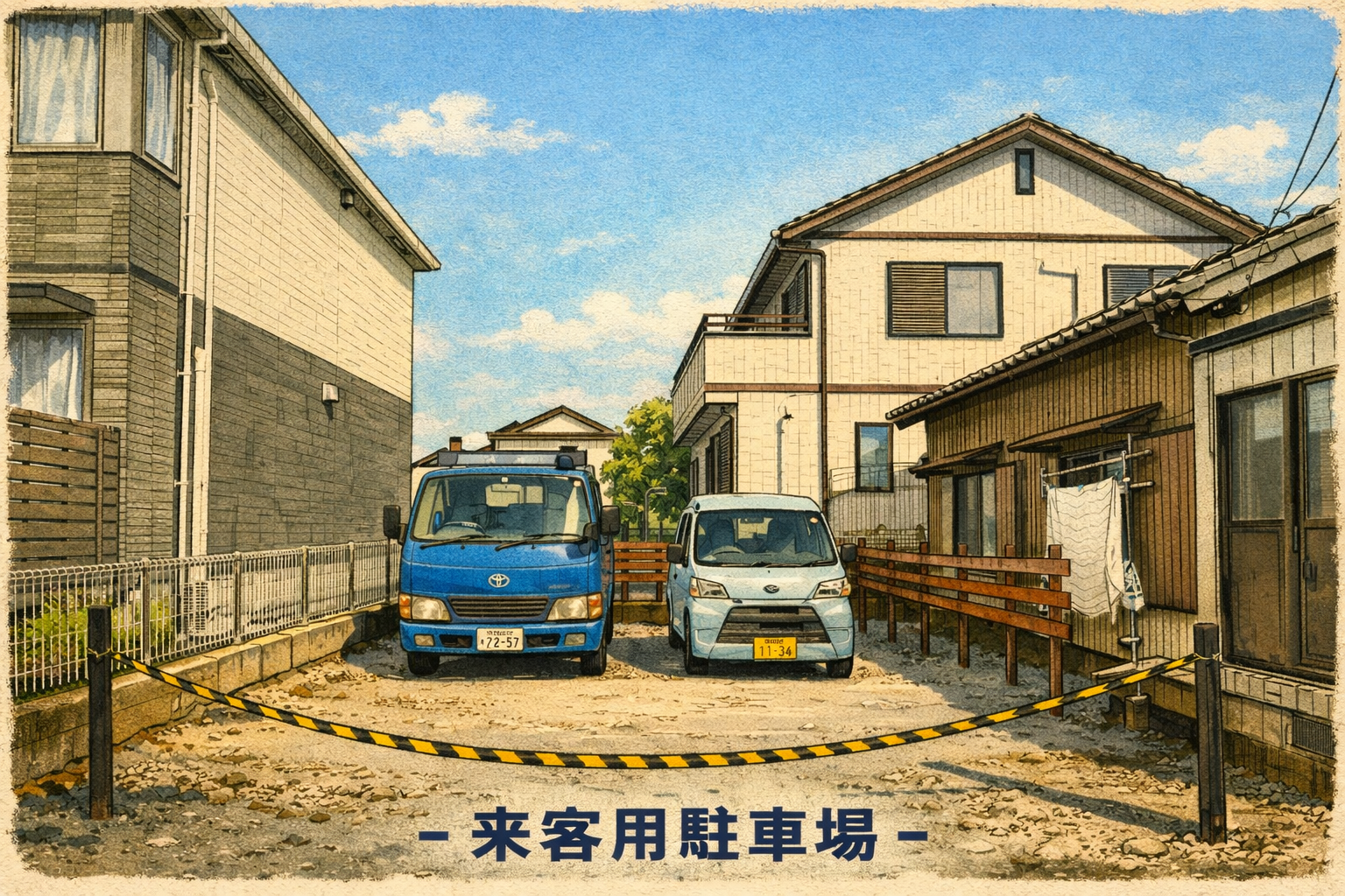 来客用駐車場の風景 (1)